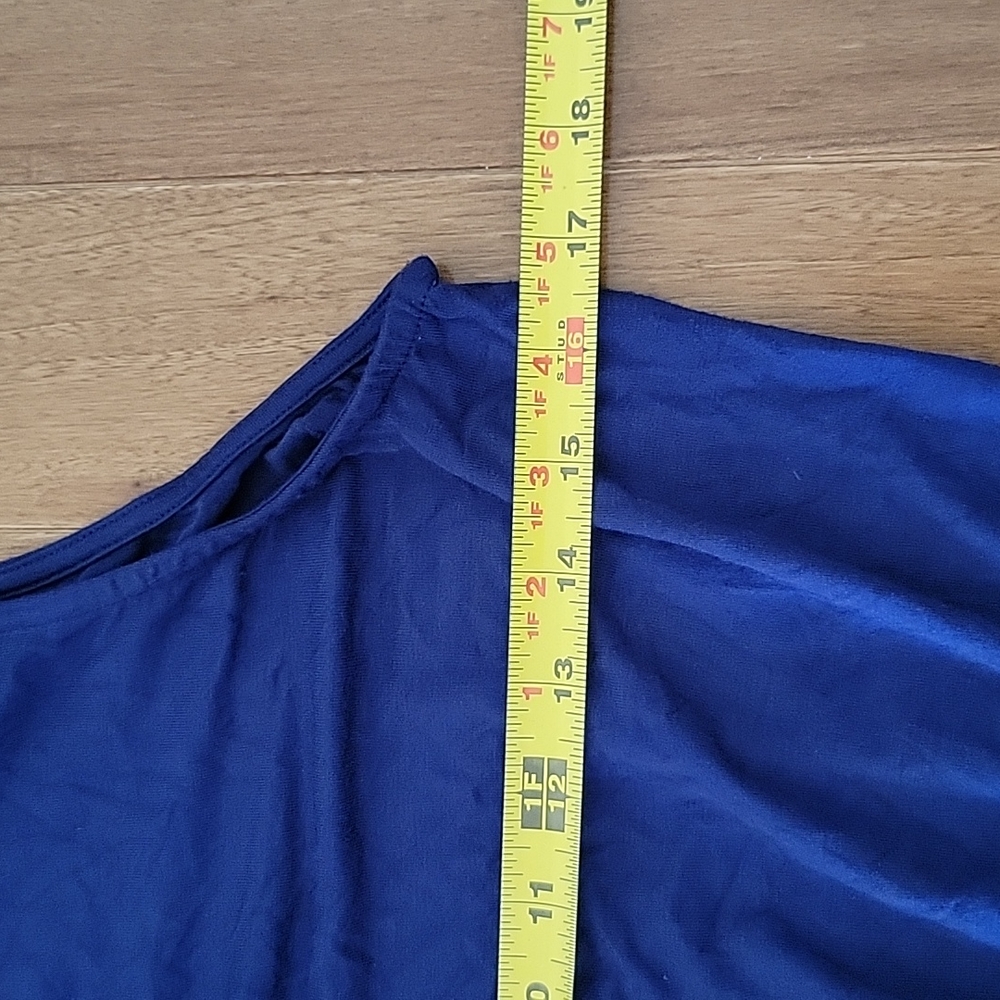 NWT Socialite Royal Blue Sleeveless Ruched Side Dress‎ Small - Picture 3 of 5